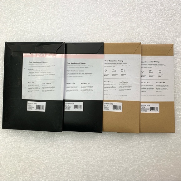 Knix Leakproof & Essential Thong Panties - 4Pk Size XL - Picture 2 of 9